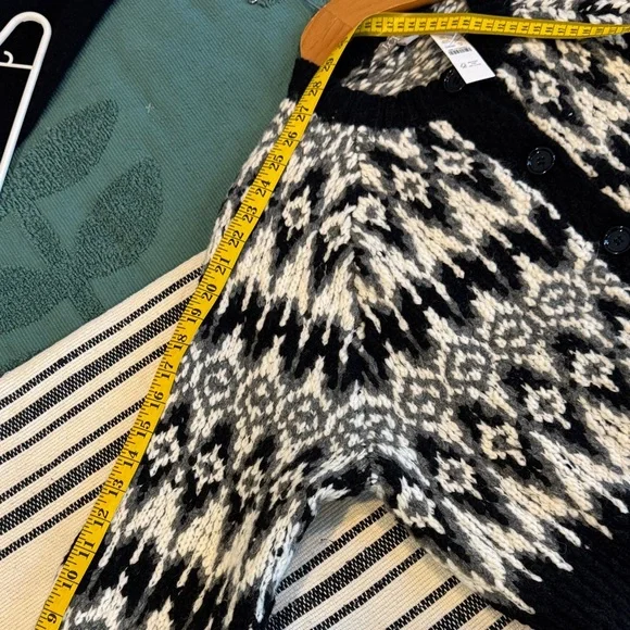 NWT J. Crew Cropped Fair Isle cardigan Med - Picture 10 of 10
